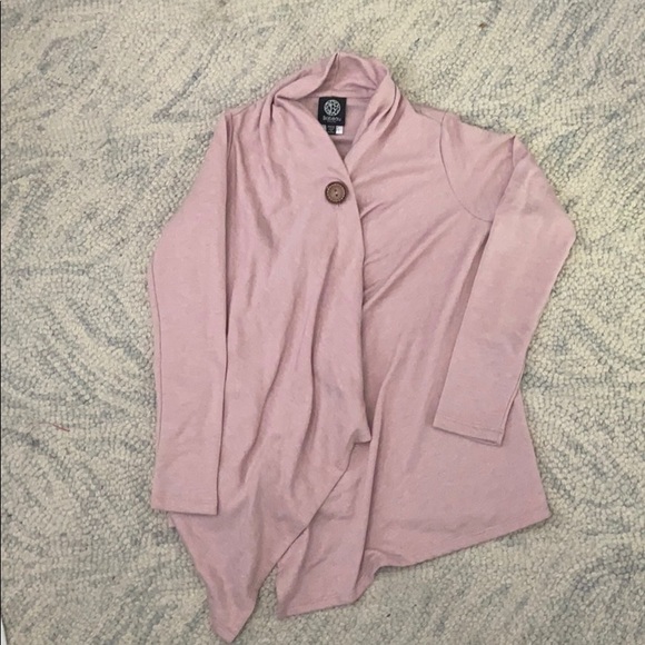 ♻️ BOBEAU One-Button Fleece Wrap Cardigan - Picture 4 of 10